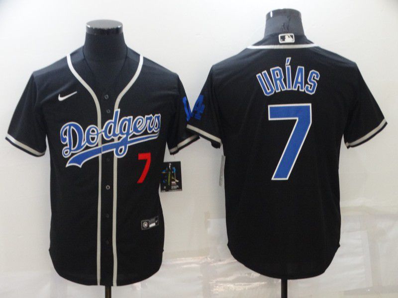 Men Los Angeles Dodgers #7 Urias Black Game Nike 2022 MLB Jersey